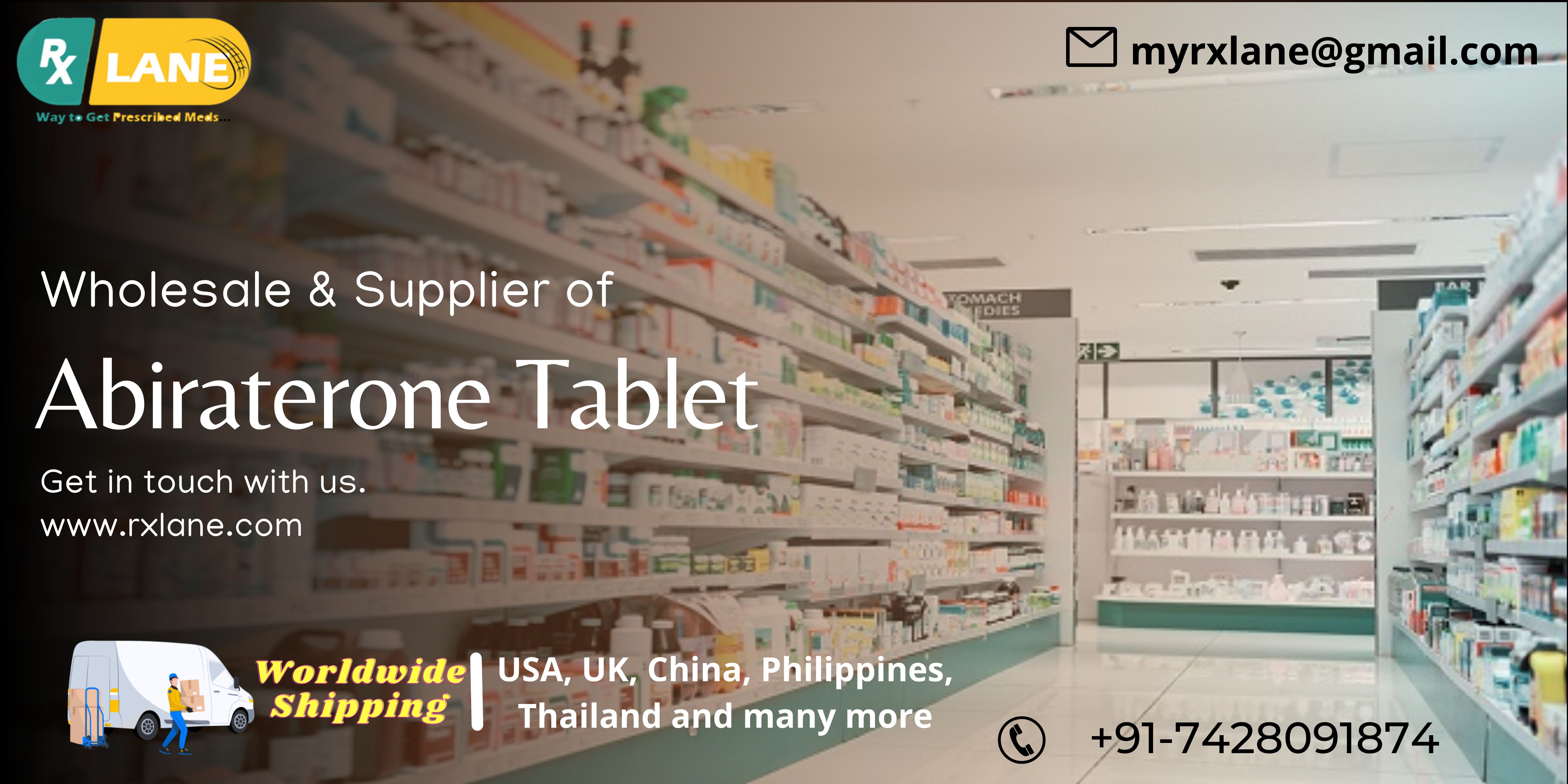 Generic Abiraterone Tablet Wholesale Price Online USA UK Thailand Philippines รูปที่ 1