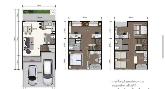 ให้เช่าทาวน์โฮม 3 ชั้น  บ้านลุมพินี ทาวน์เพลส สุขุมวิท-ศรีนครินทร์ สุขุมวิท 113 ใกล้ Bitec บางนา  รูปที่ 1