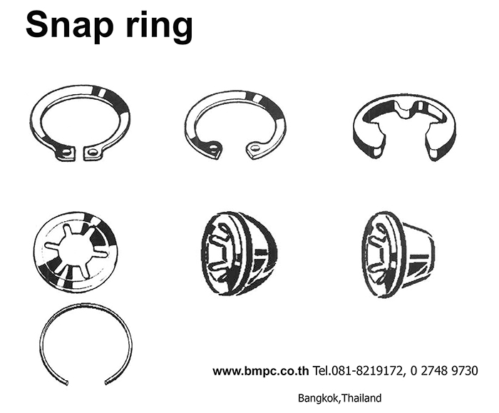 Snap ring, Retaining ring, Circlip ring, แหวนล๊อกเพลา, Bore ring, Shaft ring รูปที่ 1