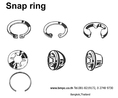Snap ring, Retaining ring, Circlip ring, แหวนล๊อกเพลา, Bore ring, Shaft ring