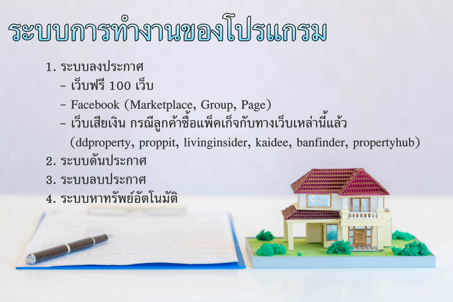 โปรแกรมโพส 100 เว็บ อัตโมัติ ช่วยลงประกาศทรัพย์ อสังหา สำหรับเอเจ้น ไม่จำกัดทรัพย์ โทร 061 447 9678 รูปที่ 1