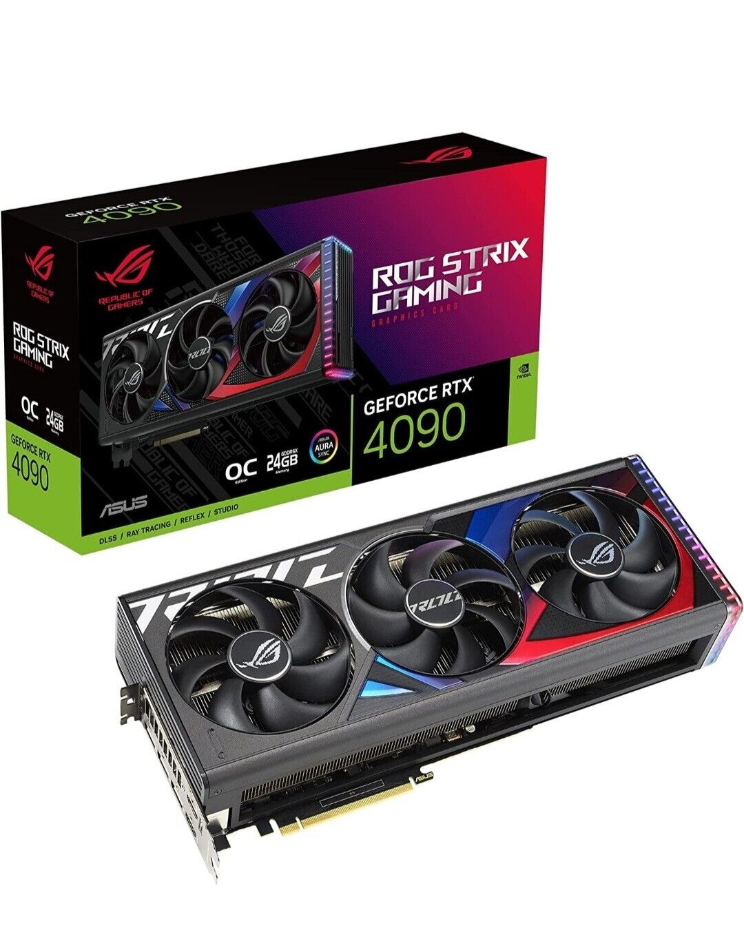 New ASUS ROG Strix GeForce RTX 4090 OC 24GB Graphics Card  รูปที่ 1