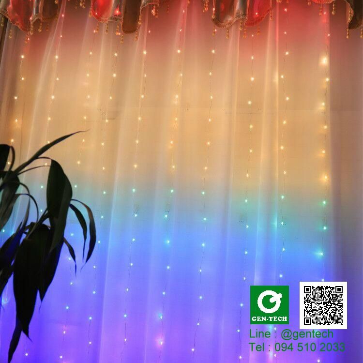 ไฟม่านคริสมาส 3x2m RGB 300 ฿ รูปที่ 1