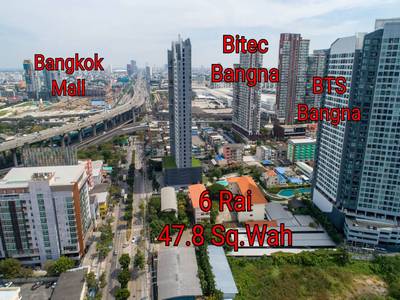 แปลงสุดท้ายระแวกนี้ที่สามารถสร้างตึกสูงได้!! ขายที่ดิน 6 ไร่ 47.8 ตร.วา ถนนสรรพาวุธ ใกล้ Bitec ใกล้ Bangkok Mall ว่าที่ห้างใหญ่สุดในประเทศ!  รูปที่ 1