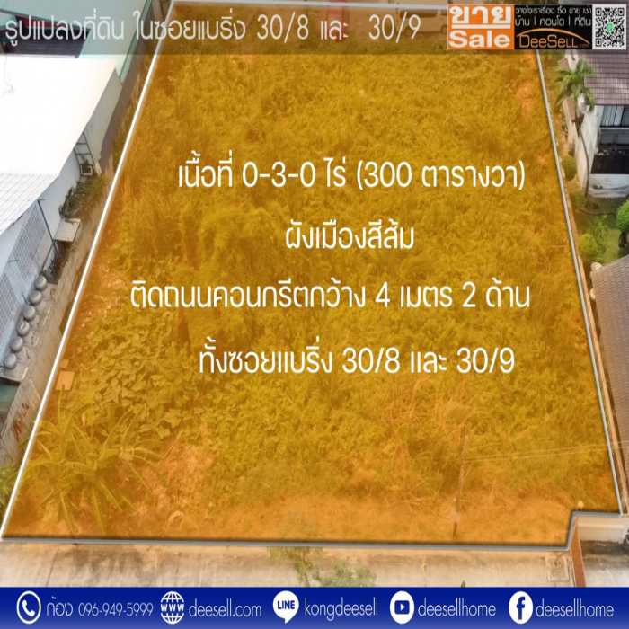 ขายที่ดินซอยแบริ่ง 30 ถนนสุขุมวิท 107 ติดซอยถนนคอนกรีต 2 ด้าน รูปที่ 8
