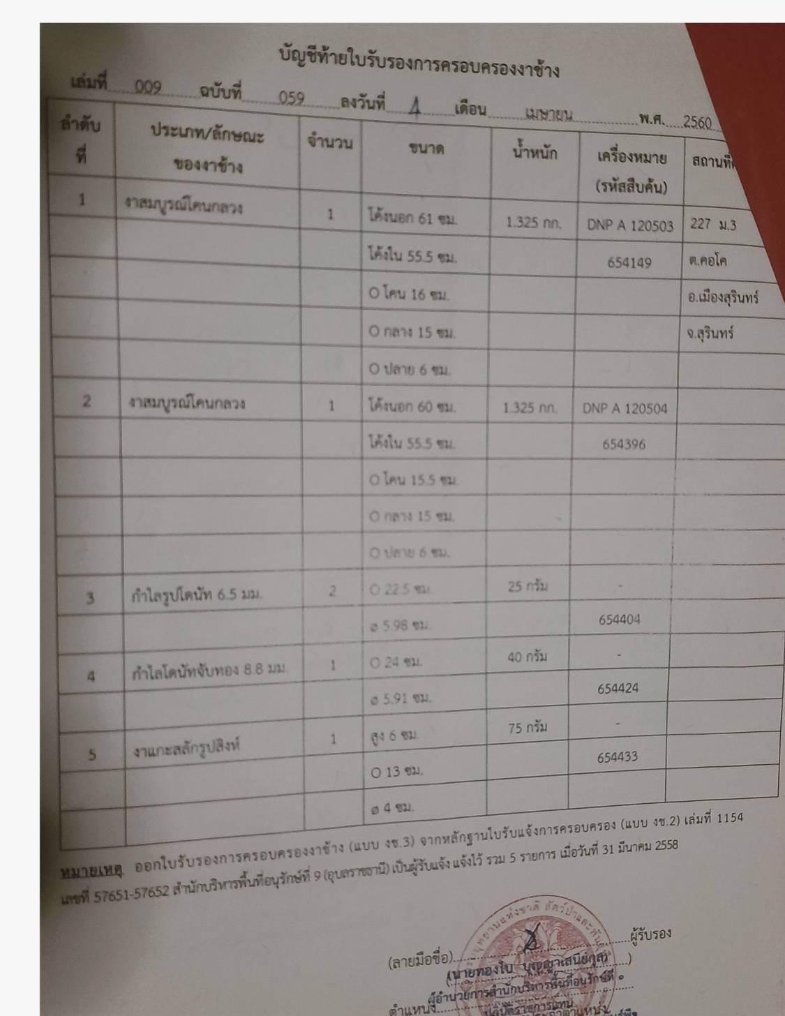 งาช้าง รูปที่ 1