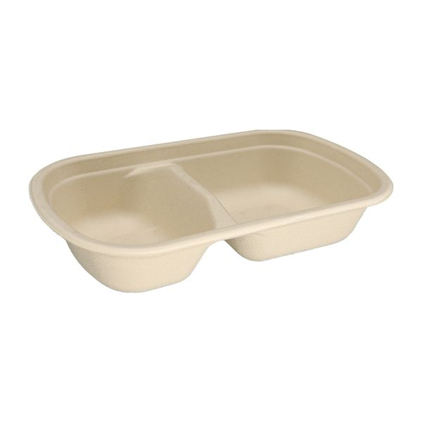 Wholesale China 500ML 700ML 850ML 1000ML Compostable Bagasse Bento Box with Lid รูปที่ 3