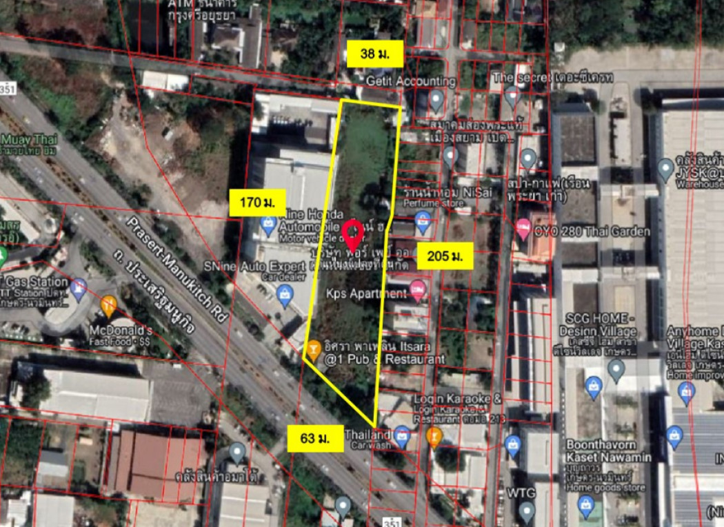 ขาย ที่ดิน ติดถนนประเสริฐมนูกิจ 4 ไร่ 3 งาน 95 ตร.วา เหมาะทำโชว์รูม อาคารพาณิชย์ อาคารสำนักงาน รูปที่ 6