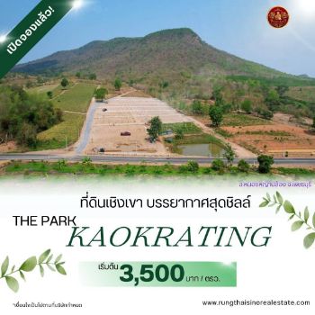 ขาย ที่ดิน เพียวตารางวาล่ะ 3500 บาทเดอะพาร์ค เขากระทิง 1 ไร่ วิวเทือกเขาตะนาวศรีที่สวยที่สุดท่ามกลางสายหมอก รูปที่ 3