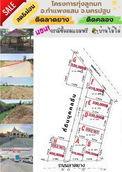 ขาย ที่ดิน โปรผ่อนฟรีดอก 6เดือน 
หรือซื้อสดเลือกรับบ้านซุ้มไม้ไผ่โครงการทุ่งลูกนก 100 ตร.วา ใกล้แหล่งความเจริญ รูปที่ 1