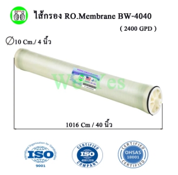 ไส้กรองน้ำ RO Membrane BW-4040 We-Yes รูปที่ 1