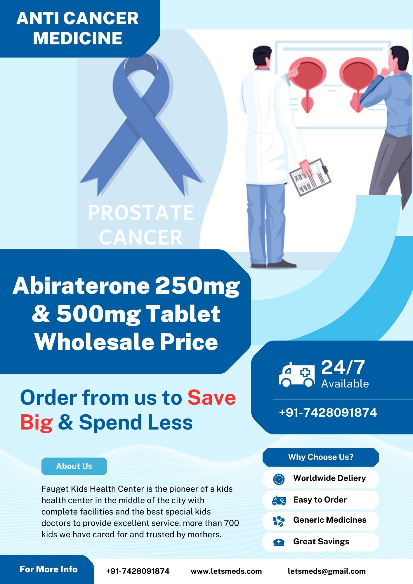 Generic Abiraterone Tablet Wholesale Price Online USA รูปที่ 1