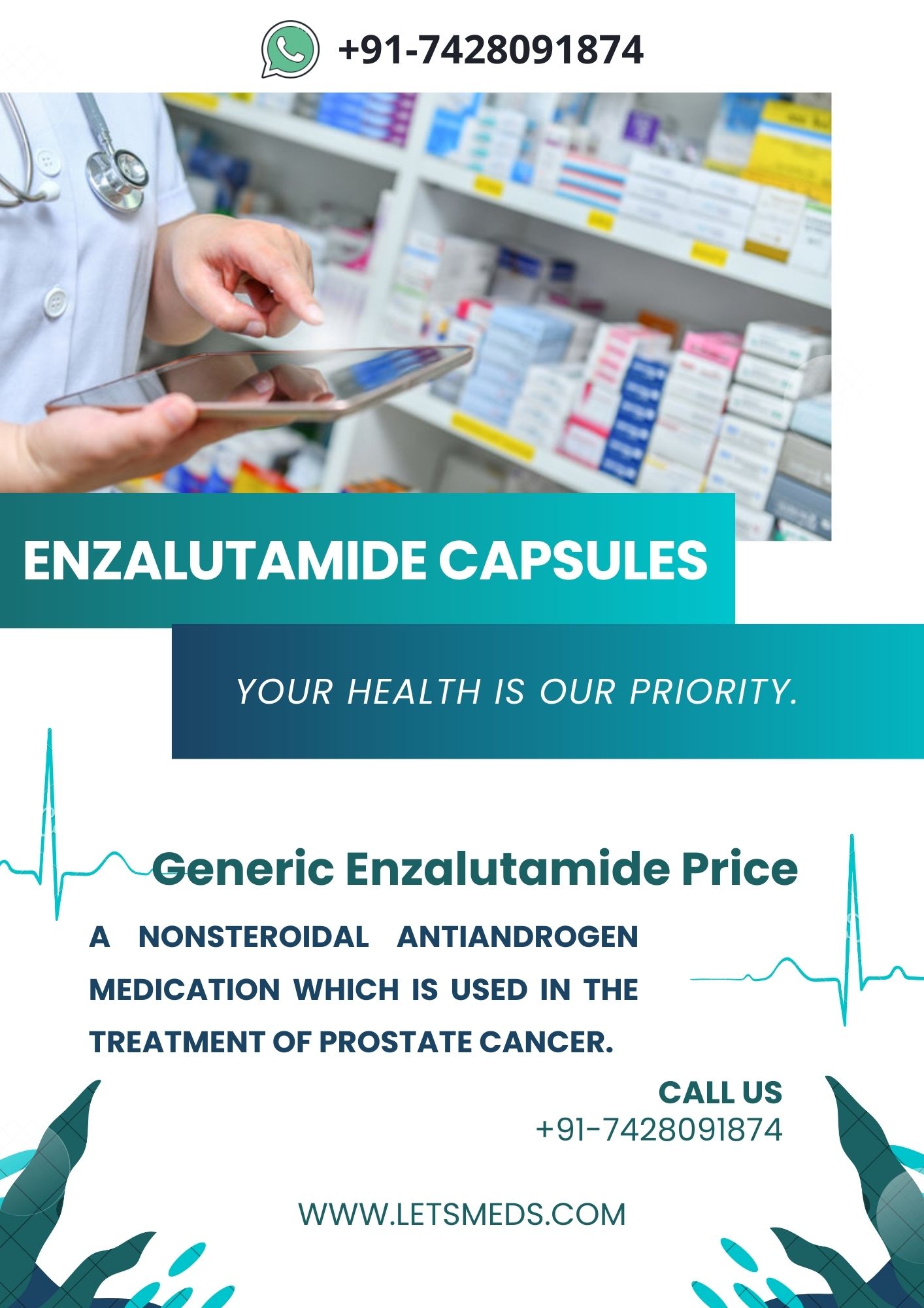 Buy Indian Enzalutamide Capsules Online Wholesale Price Philippines รูปที่ 1