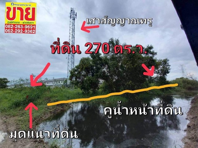 ขายถูกที่ดิน 270 ตร.ว. ติดถนนใต้ทางด่วนอุดรรัตถยา (สายบางปะอิน-ปากเกร็ด)  รูปที่ 1