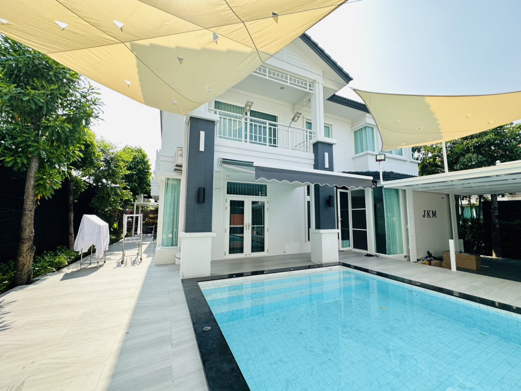 ให้เช่า Pool Villa วรารมย์ พรีเมี่ยม วัชรพล-จตุโชติ ที่ดิน 150 ตร.วา 4 ห้องนอน ติด Club House รูปที่ 1