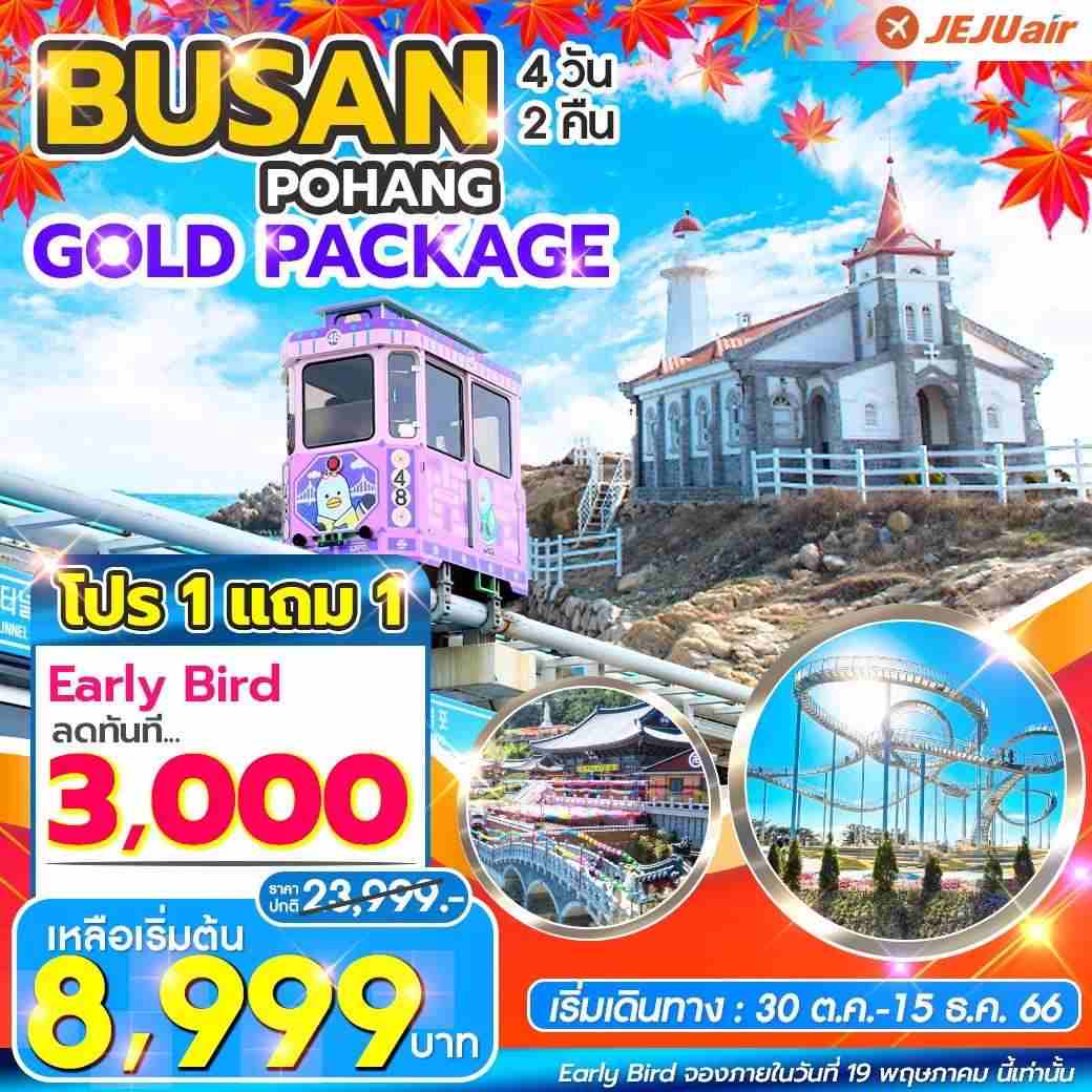 🌸ทัวร์Busan Pohang 4วัน 2คืน 🎉โปรโมชั่น 1แถม1 