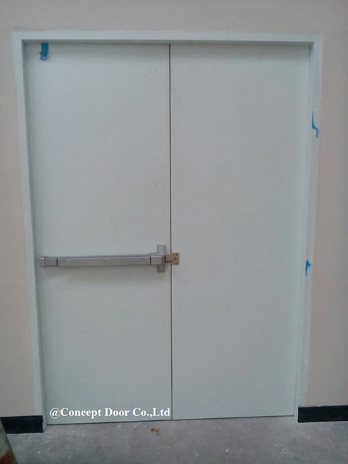 ประตูหนีไฟบานคู่ (Fire resistant steel door) รูปที่ 4