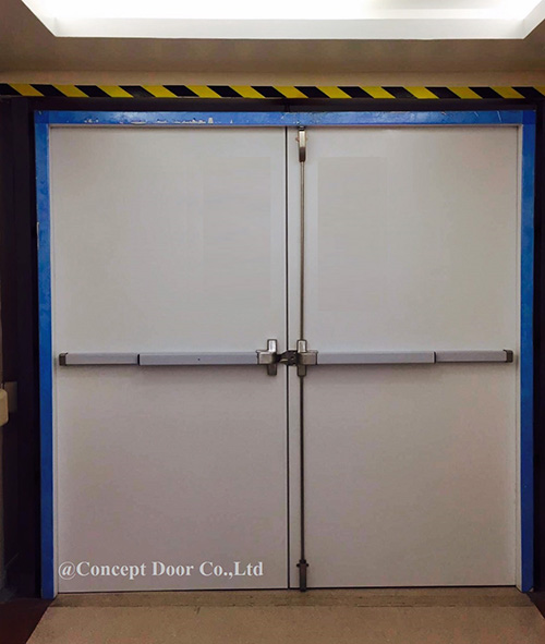 ประตูหนีไฟบานคู่ (Fire resistant steel door) รูปที่ 5