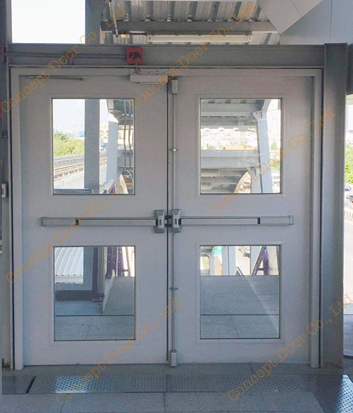 ประตูหนีไฟบานคู่ (Fire resistant steel door) รูปที่ 3