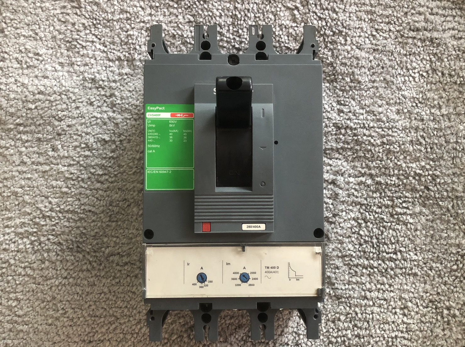 ขาย เมน เบรกเกอร์ Main Breaker  ชไนเดอร์ สามเฟส 3P Schneider CVS400F 400A แอมป์ มือสอง รูปที่ 3