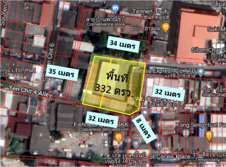 ขาย ที่ดิน สาทร เซนต์หลุยส์ 3 ซ.จันทน์ 18-7 แยก 11 332 ตรว ใกล้ BTS เซ็นต์หลุยส์ รูปที่ 1