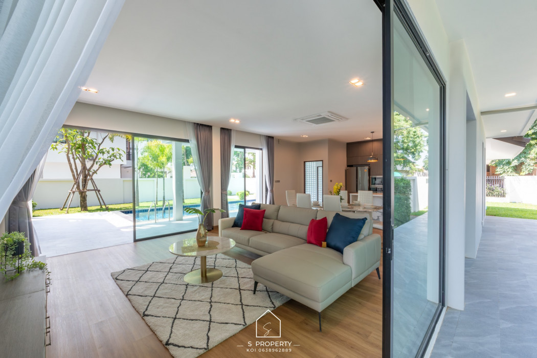 ขาย บ้านเดี่ยว Modern Pool villa with furniture  หมู่บ้านวังตาล 500 ตรม. 216 ตร.วา หางดง เชียงใหม่ ใกล้สนามบิน รูปที่ 4