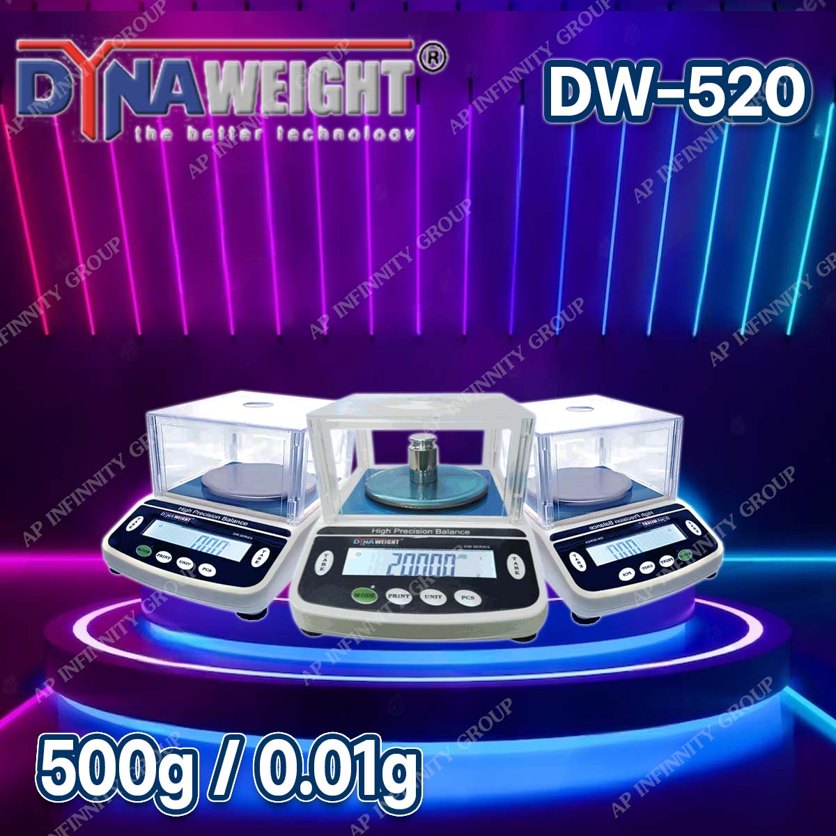 เครื่องชั่งดิจิตอลทศนิยม 2 ตำแหน่ง พิกัดชั่ง 500g DynaWeight รุ่น DW520 รูปที่ 1