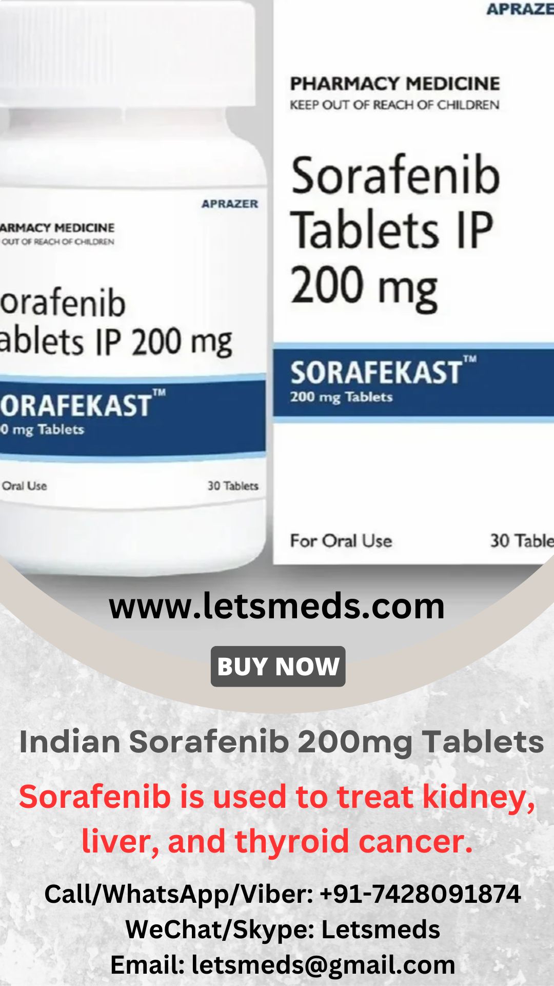 Buy Indian Sorafenib 200mg Tablets Online Price Philippines USA UAE รูปที่ 1
