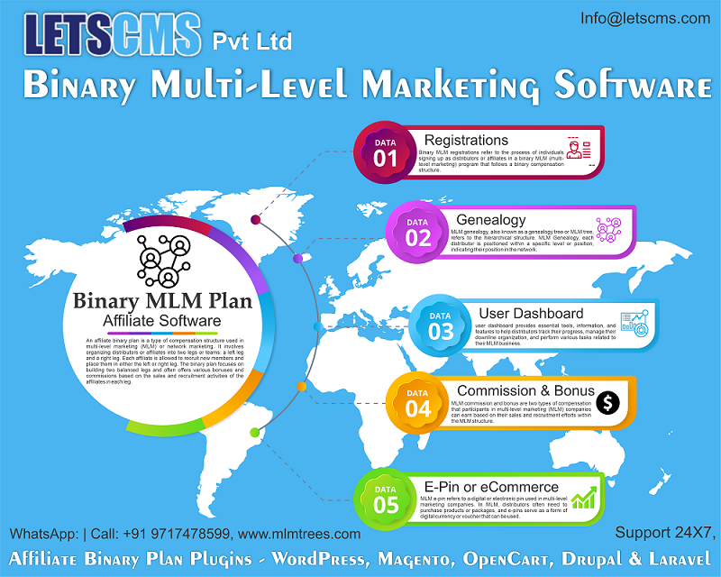 MLM Binary Plan Affordable Affiliate Marketing Software | Binary Affiliate Programs For Top Payouts รูปที่ 1