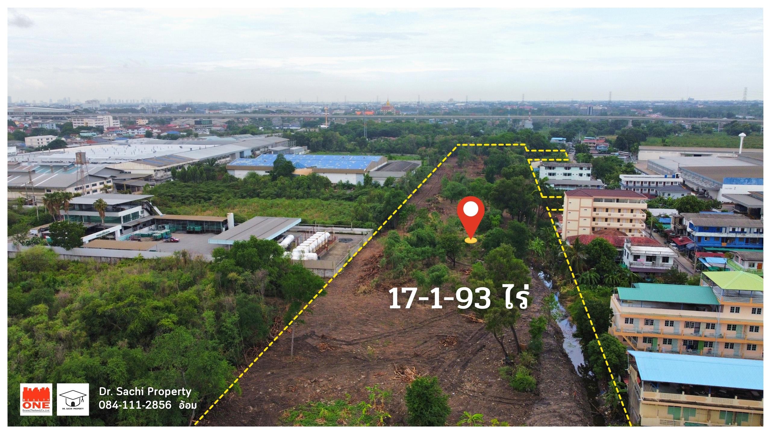 Land for sale ที่ดินทำโรงงาน ใกล้ฟิวเจอร์ รังสิต  17-1-93 ไร่ ต.คลองหนึ่ง อ.คลองหลวง จ.ปทุมธานี รูปที่ 1