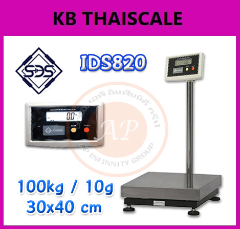 เครื่องชั่งตั้งพื้น ชั่งได้ 100kg ค่าละเอียด 10g ขนาดแท่น 30x40cm รูปที่ 1