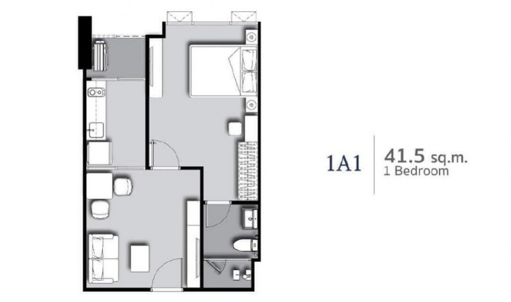 ขาย คอนโด 1 ห้องนอน ศุภาลัย พรีเมียร์ สี่พระยา-สามย่าน 41.5 ตรม. ขายดาวน์ ห้องวิวโค้งแม่น้ำ ราคาดี รูปที่ 1