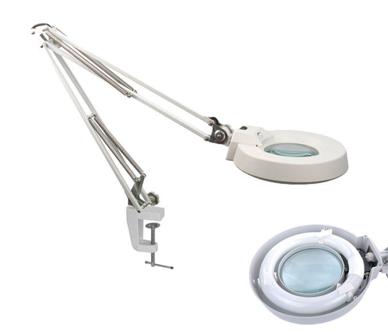 โคมไฟแว่นขยายหนีบโต๊ะ 10X ( กำลังขยาย 10เท่า ) โคมไฟ โคมไฟแว่นขยาย Lamp Magnifier 10X Clamp Magnifying Lamp รูปที่ 1