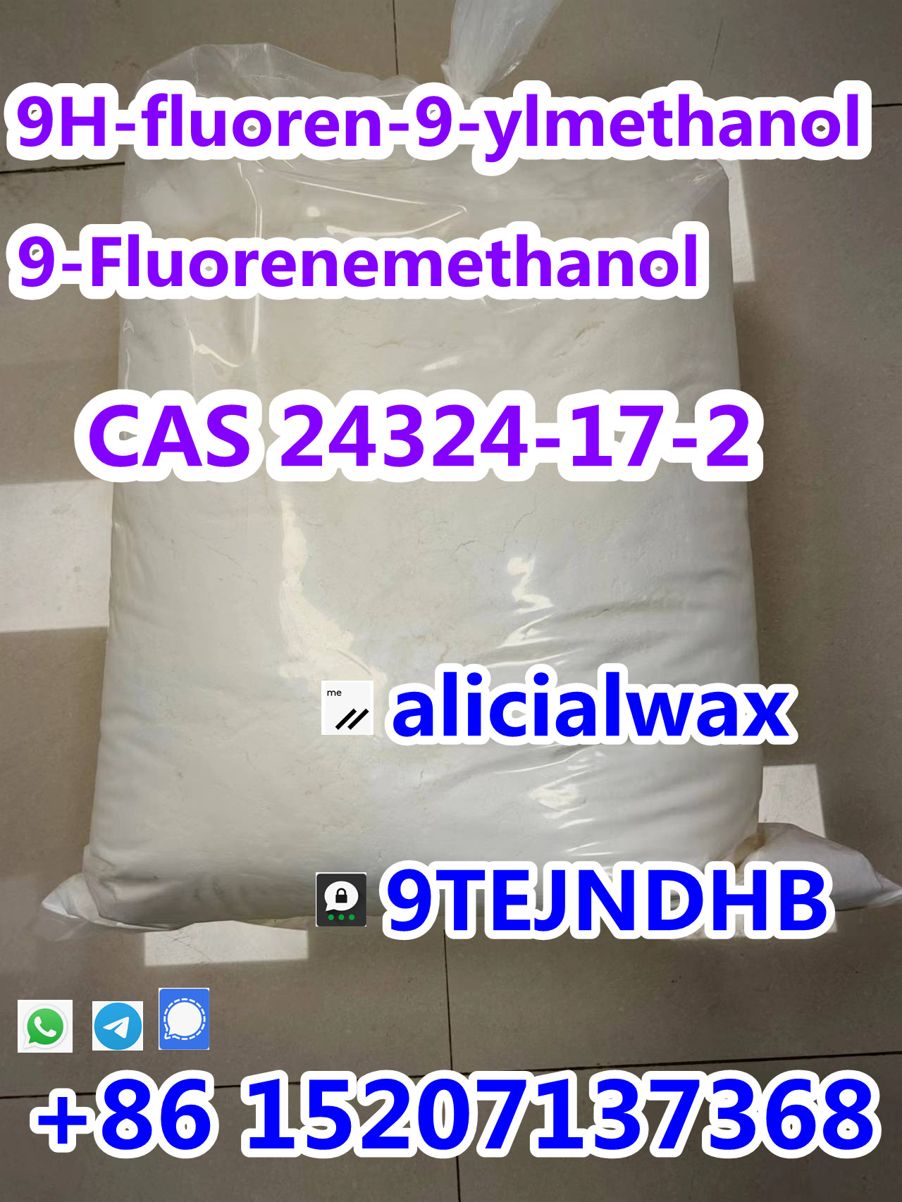 Buy 9-Fluorenemethanol CAS 24324-17-2/9-fluorenol CAS 1689-64-1 รูปที่ 1