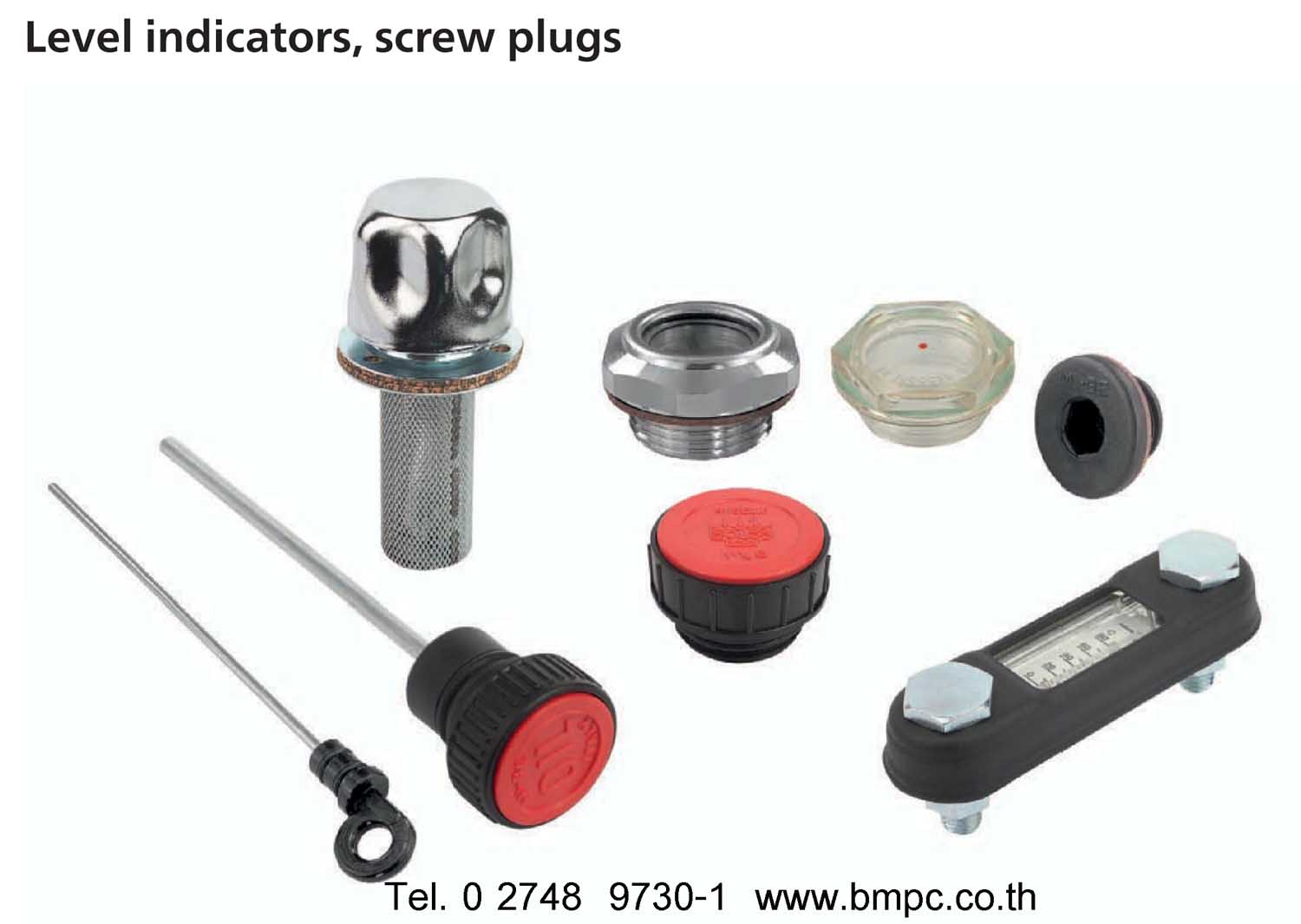 Column level indicator, Oil level gauge, sight glasses, oil plug, Screw plug, Vent screw, Dipstick, Filler neck, Magnet plug รูปที่ 1