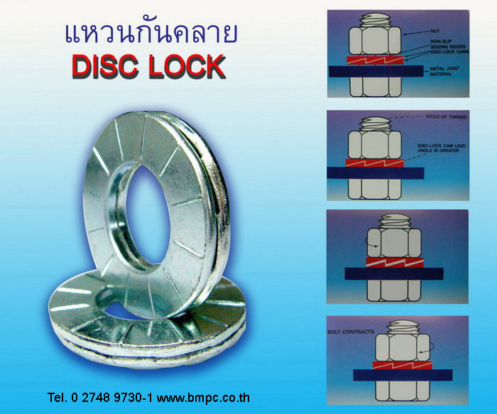 Disclock, Wedge lock washer, แหวนคู่กันคลาย, Anti vibration washer, Safety washer รูปที่ 1