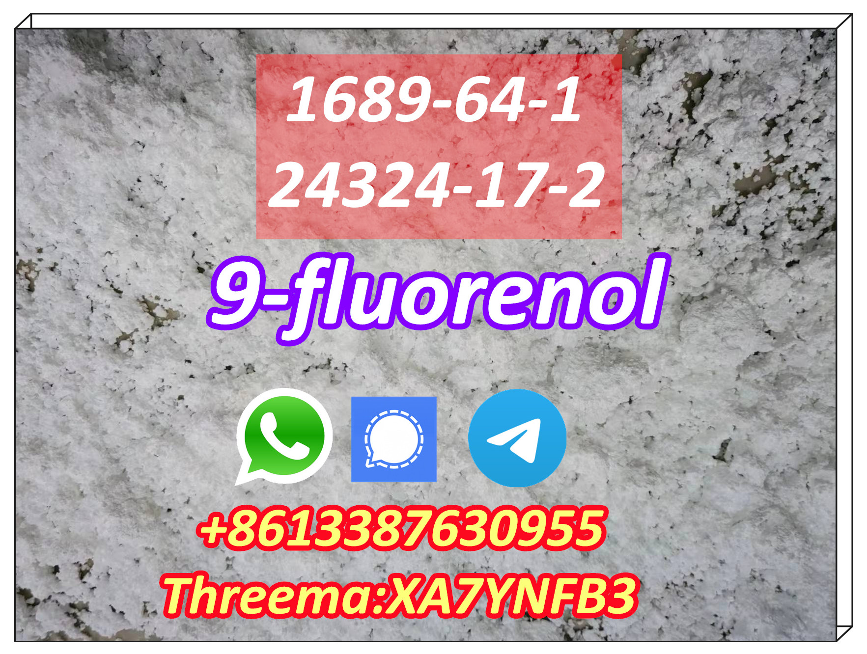 factory price CAS 24324-17-2 9-Fluorenemethanol safe to moscow รูปที่ 3