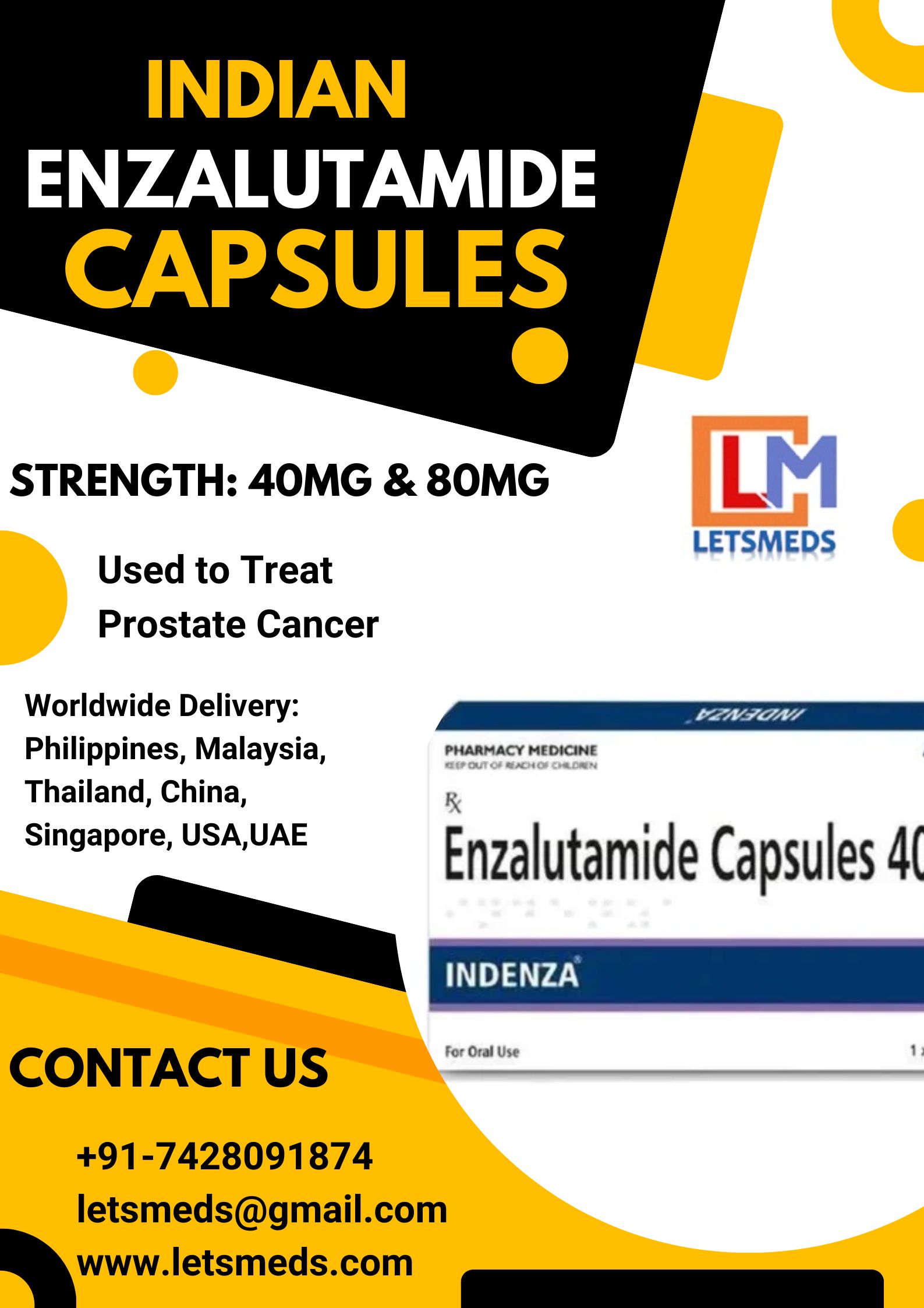 Purchase Indian Enzalutamide Capsules Lowest Cost Philippines Malaysia Hong Kong รูปที่ 1