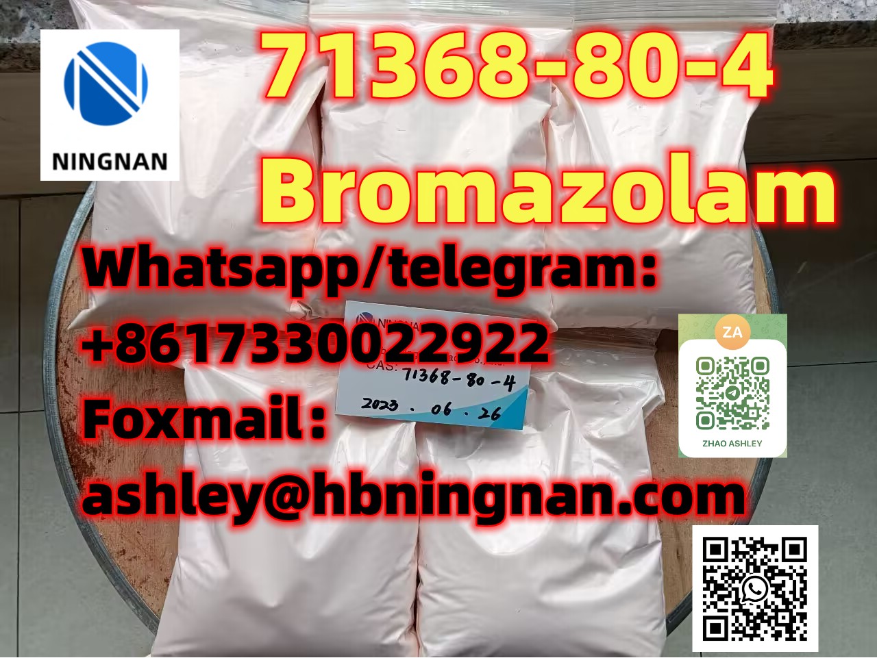 cas 71368-80-4  Bromazolam superior quality Pharmaceutical intermediate รูปที่ 1