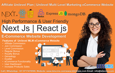 Next Js - Unilevel MLM eCommerce Website - Customization & Services | Affiliate Unilevel Plan - NextJs รูปที่ 1