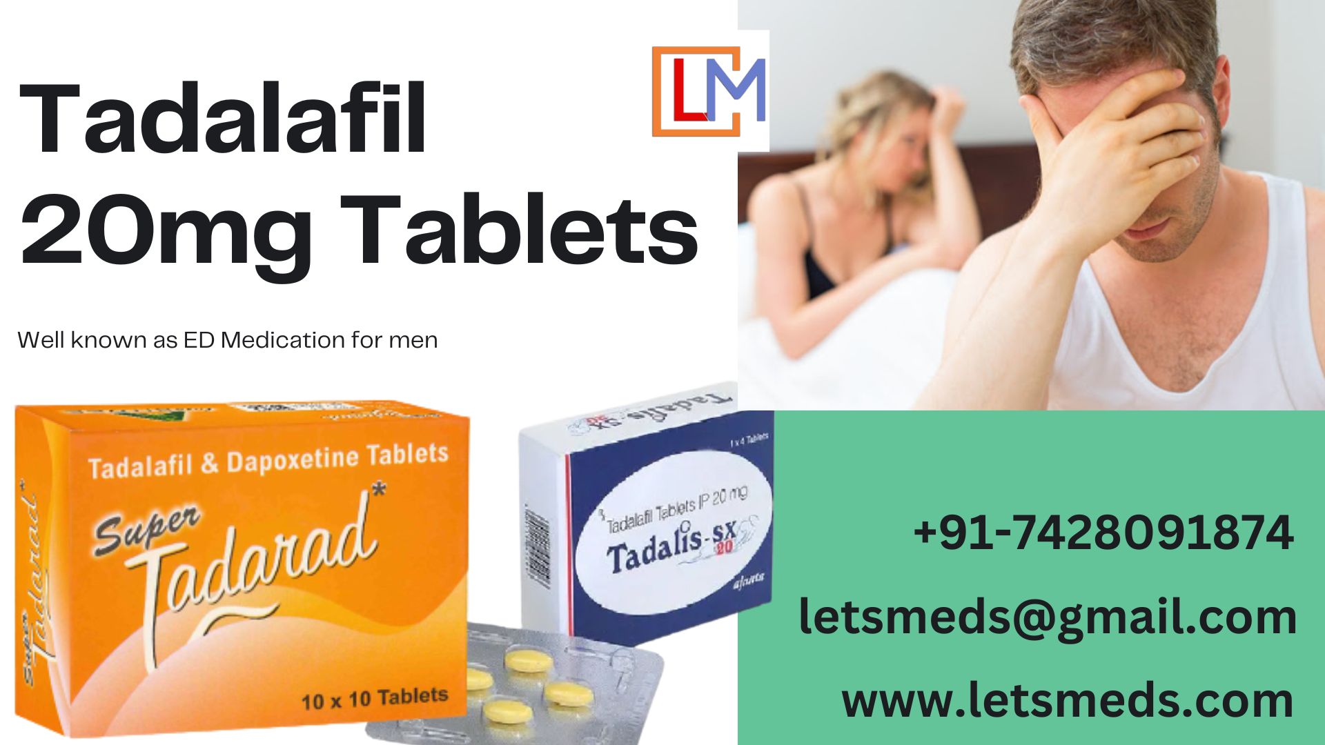 Buy Original Tadalafil 20mg Tablets Online from India รูปที่ 1
