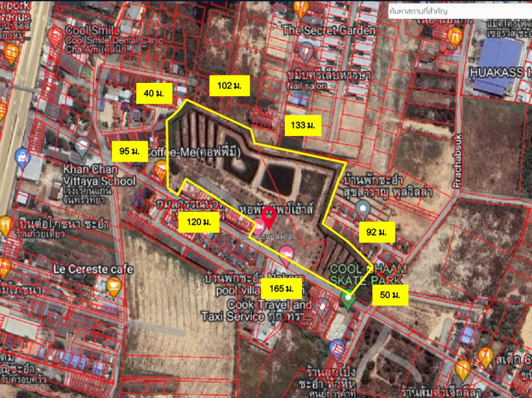 ขาย ที่ดิน ซอยราษฎร์พลี 2 ชะอำ ใกล้ถนนเพชรเกษมเพียง 350 เมตร 22 ไร่ 97 ตร.วา ที่ดินสวยพร้อมลงทุน รูปที่ 1