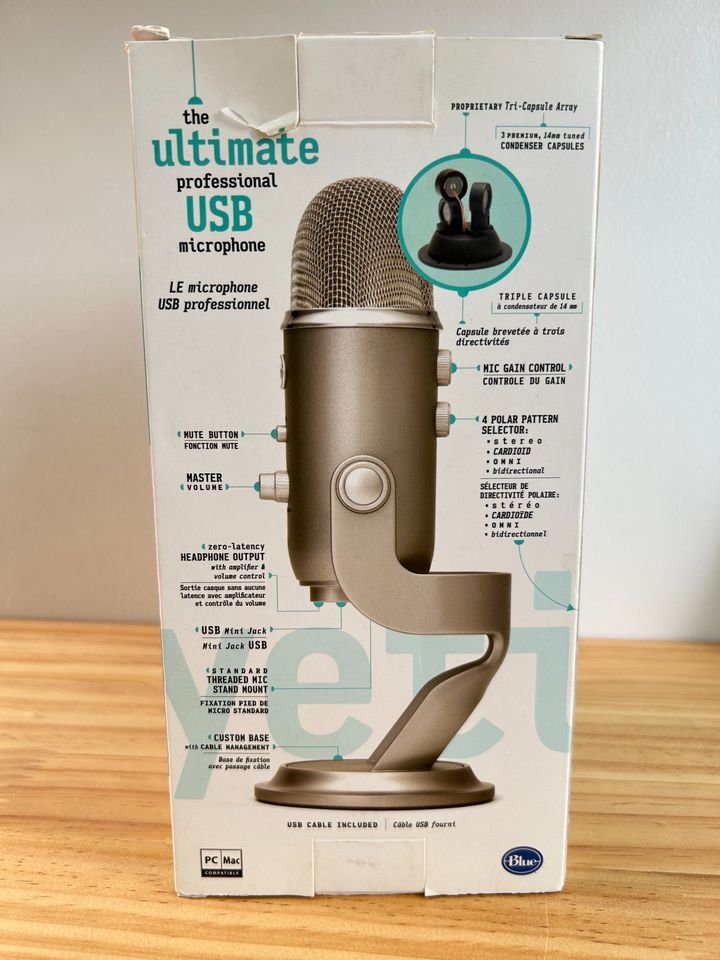 Blue Yeti Ultimate USB Microphone for Recording - SILVER รูปที่ 6