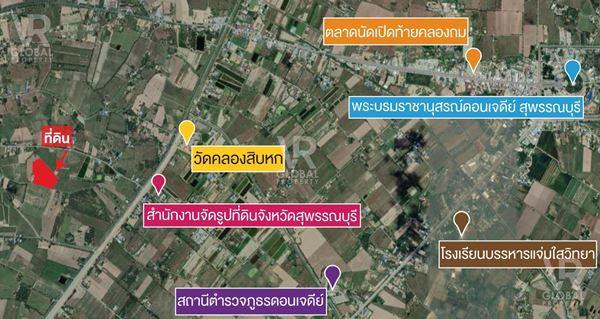 ขายที่ดินแปลงสวย ตำบลดอนเจดีย์ สุพรรณบุรี 21-1-26 ไร่ บรรยากาศสงบ มีถนนสาธารณะผ่าน รูปที่ 5