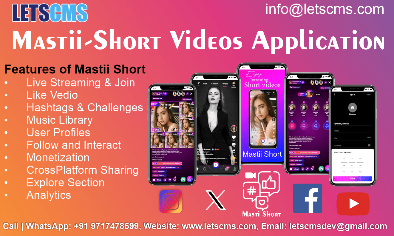 Short Video Apps with Live Streaming, Video Sharing, and Chatting - Mobile App Development  รูปที่ 3