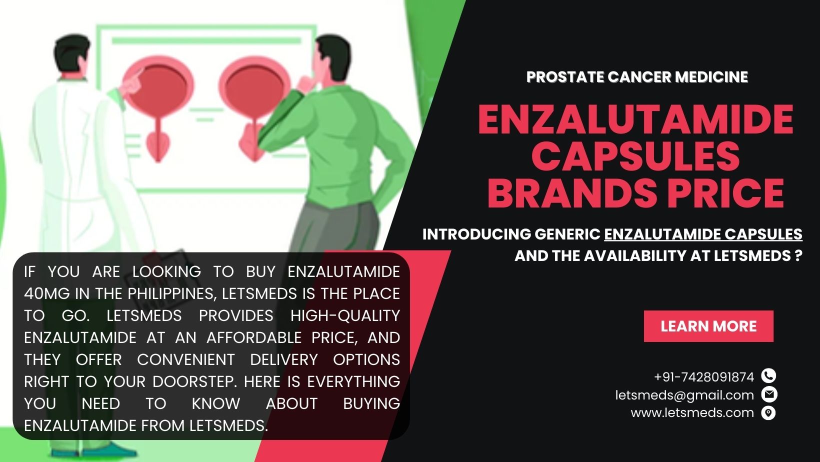Enzalutamide Capsules at Wholesale Price Online at LetsMeds - Revolutionizing Affordable Medications รูปที่ 1