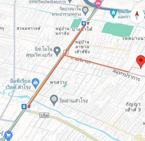 ขายที่ดินใกล้สถานีลาซาล และ สถานีแบริ่ง ถ.สุขุมวิท แขวงบางนา เขตบางนา กทม. รูปที่ 1