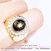 รูปย่อ แหวนพลอยสตาร์จันท์ พลอยน้ำหนัก 9 กะรัต ล้อมด้วยเพชรสวิส CZ ตัวเรือนทองคำแท้ 90% ขนาดแหวน 57 มีใบรับประกันจากทางร้าน รูปที่4
