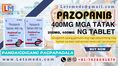 Pazonat Pazopanib 400mg Tablets price Metro Manila