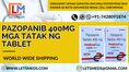 Buy Generic Pazopanib 400mg tablets at lowest price Thailand 